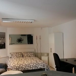 Kamer met een Slaapkamer en een King Size Bed in een Bijgebouw
